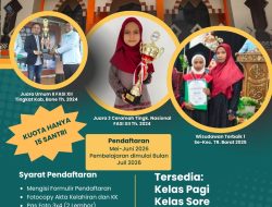 Penerimaan Santri Baru TK TPA Miftaahussa’adah Majang Dibuka, Kuota Terbatas 15 Orang